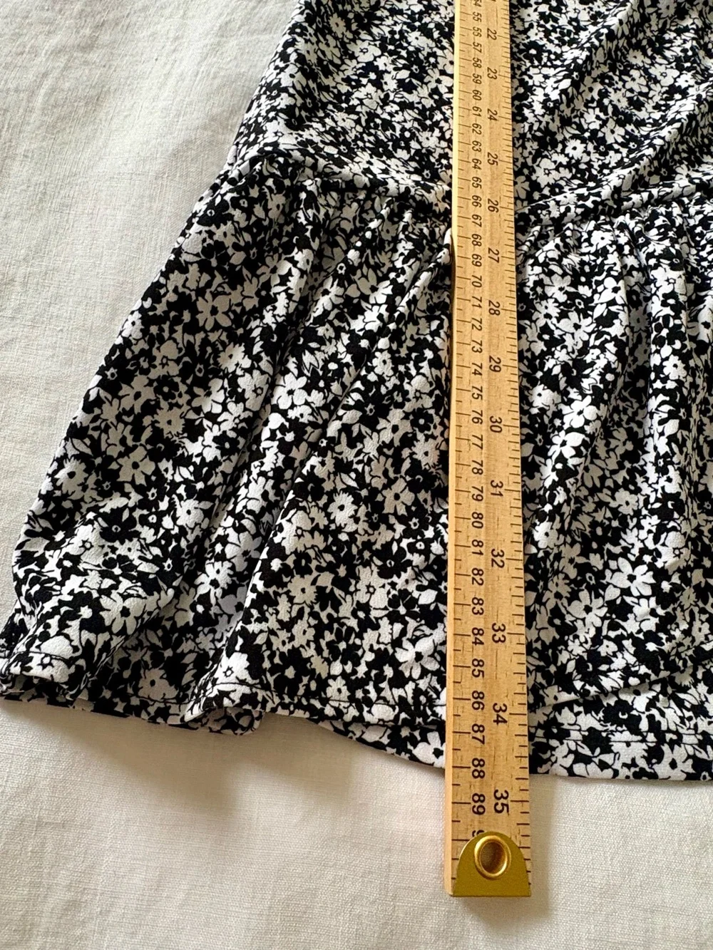 Michael Kors NWT Floral Wrap Dress Small Black White Puff Sleeve MSRP $110